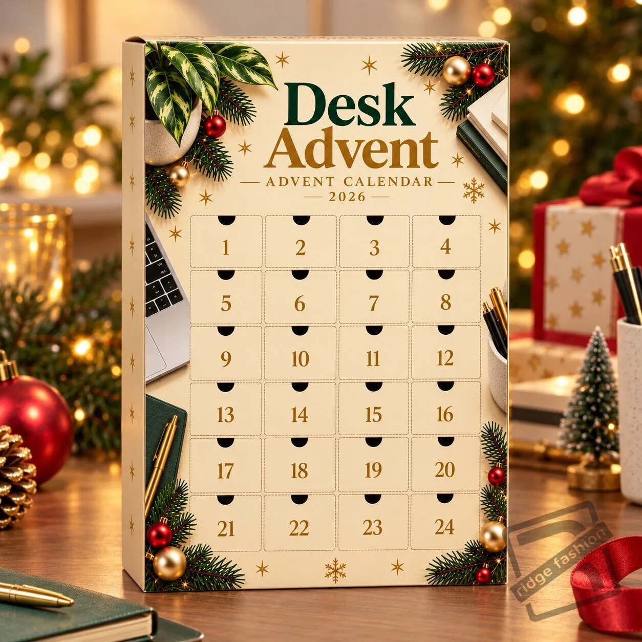 Desk Advent Calendar 2026 2026 Desk Advent Calendar - Holiday Countdown Decor