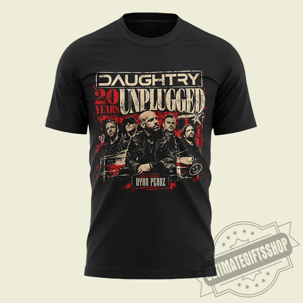 Daughtry 20 Years Unplugged Tour T-Shirt with Concert Dates 3 Daughtry 20 Years Unplugged Tour T-Shirt with Concert Dates