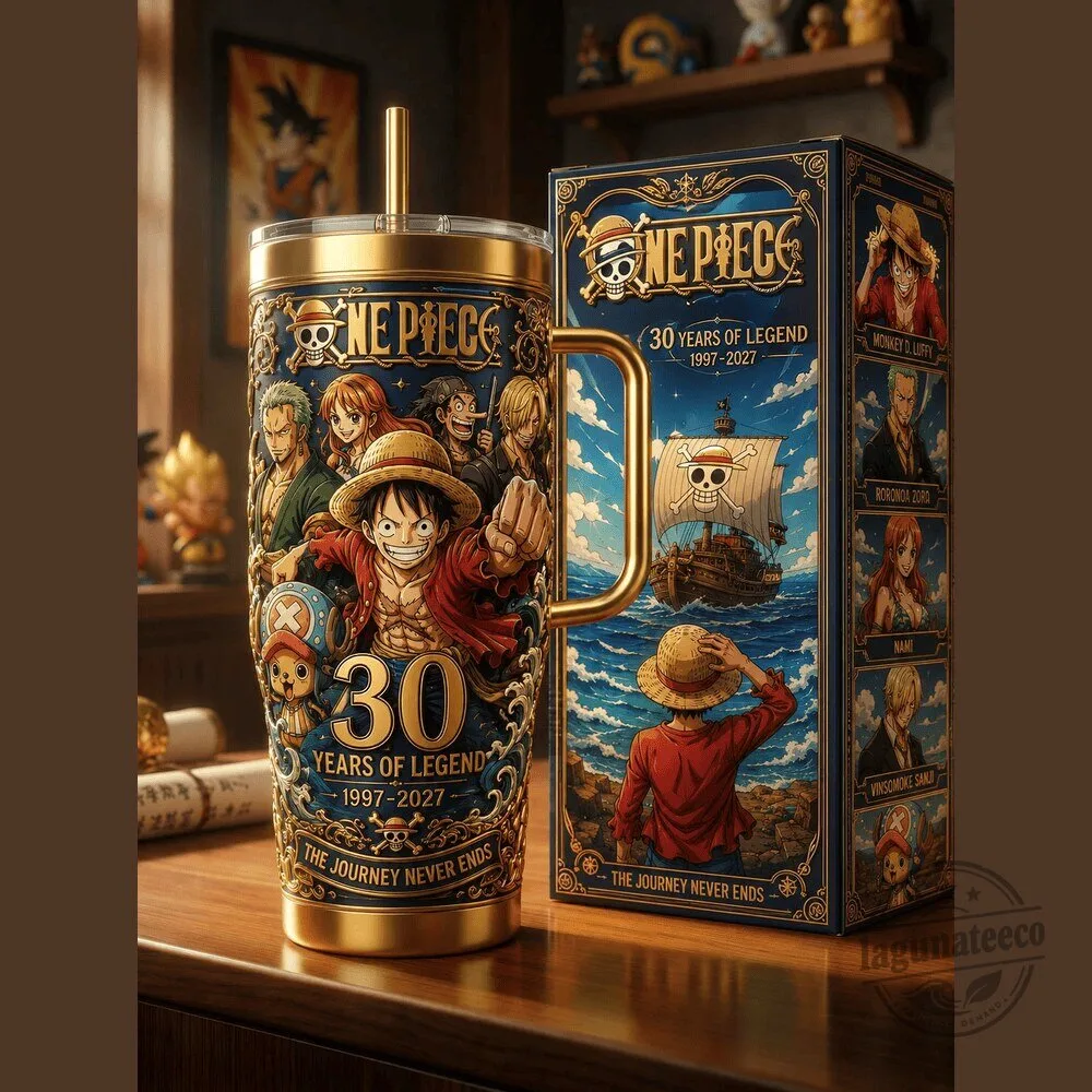 One Piece 30 Years of Legend Anime Characters Insulated Stainless Steel Tumbler