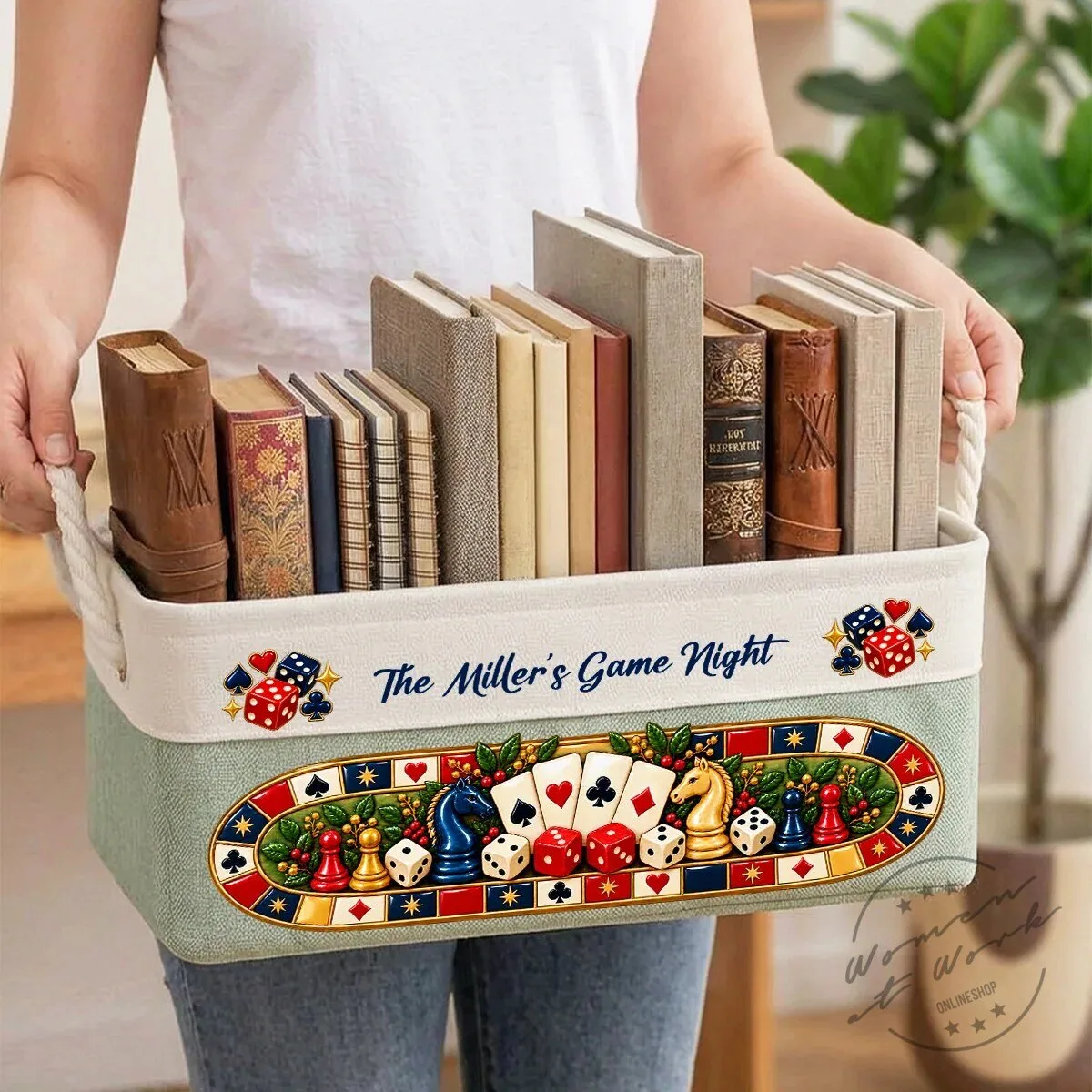 Customizable Storage Basket for Board Games and Playing Cards - Family Game Night Essential 24 Customizable Storage Basket for Board Games and Playing Cards - Family Game Night Essential