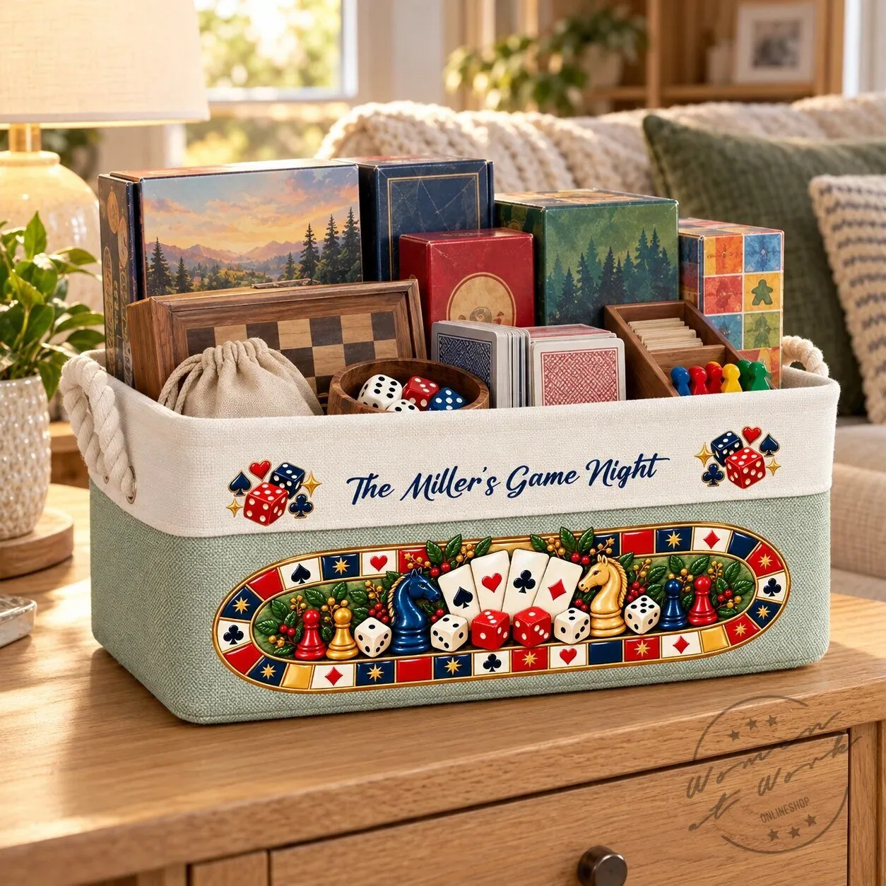 Customizable Storage Basket for Board Games and Playing Cards - Family Game Night Essential 29 Customizable Storage Basket for Board Games and Playing Cards - Family Game Night Essential