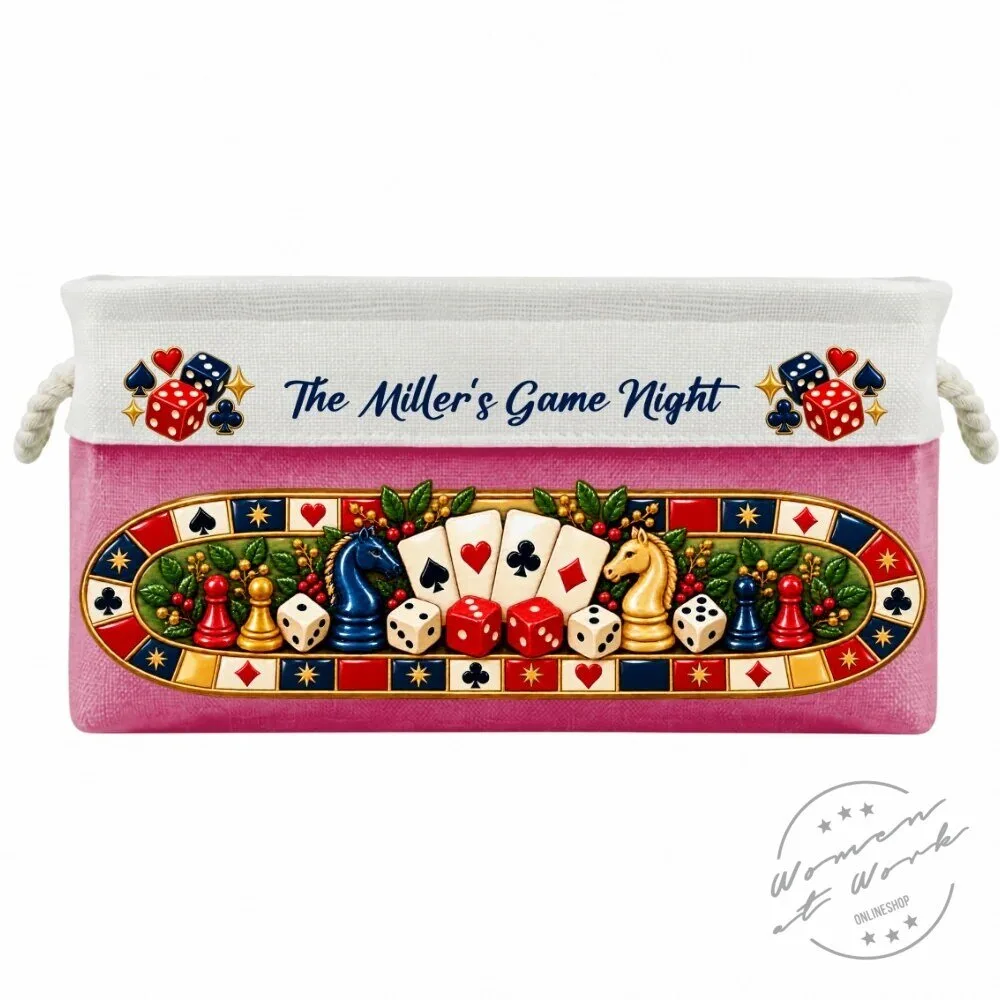 Customizable Storage Basket for Board Games and Playing Cards - Family Game Night Essential 40 Customizable Storage Basket for Board Games and Playing Cards - Family Game Night Essential