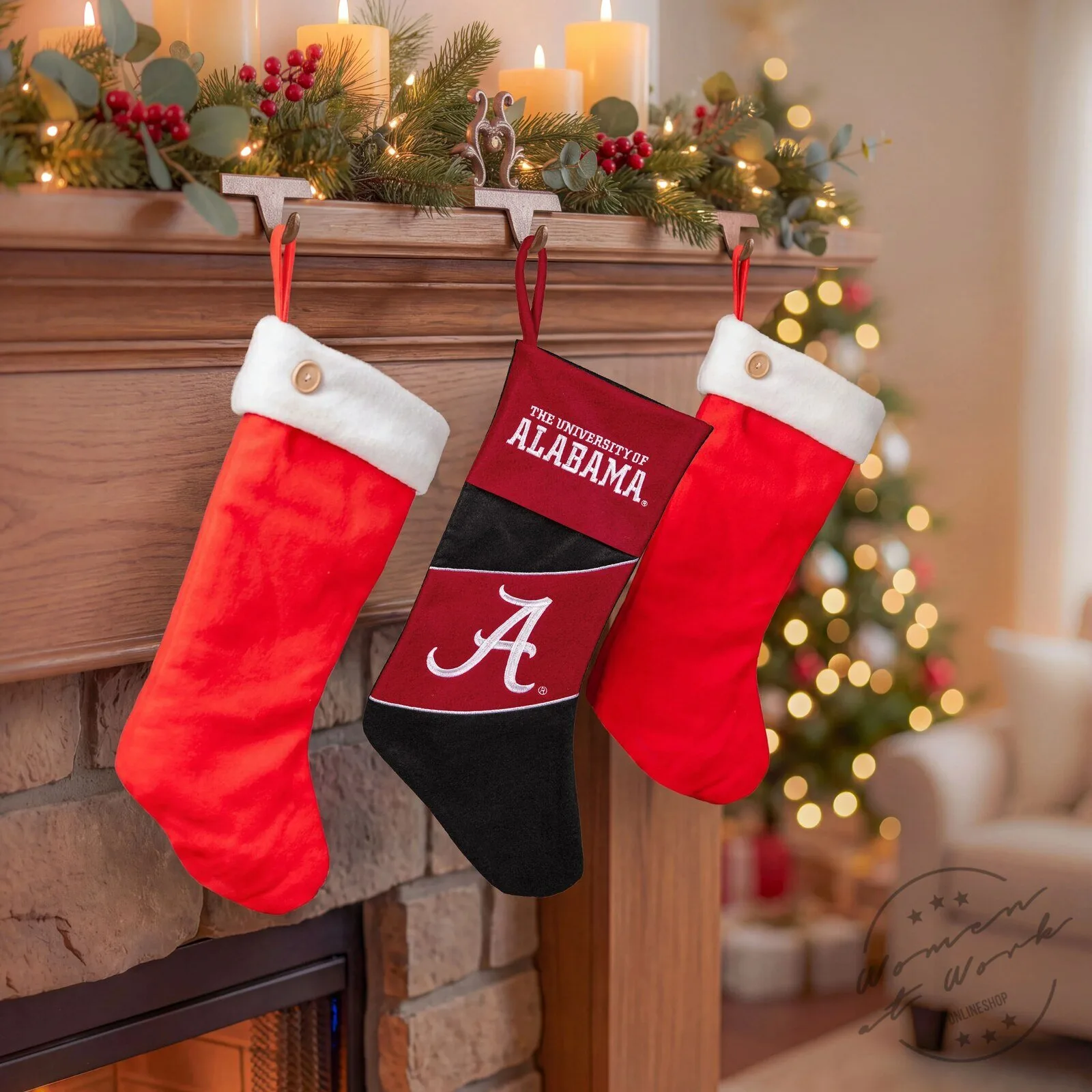 University of Alabama Crimson Tide Football Christmas Stocking 7 University of Alabama Crimson Tide Football Christmas Stocking