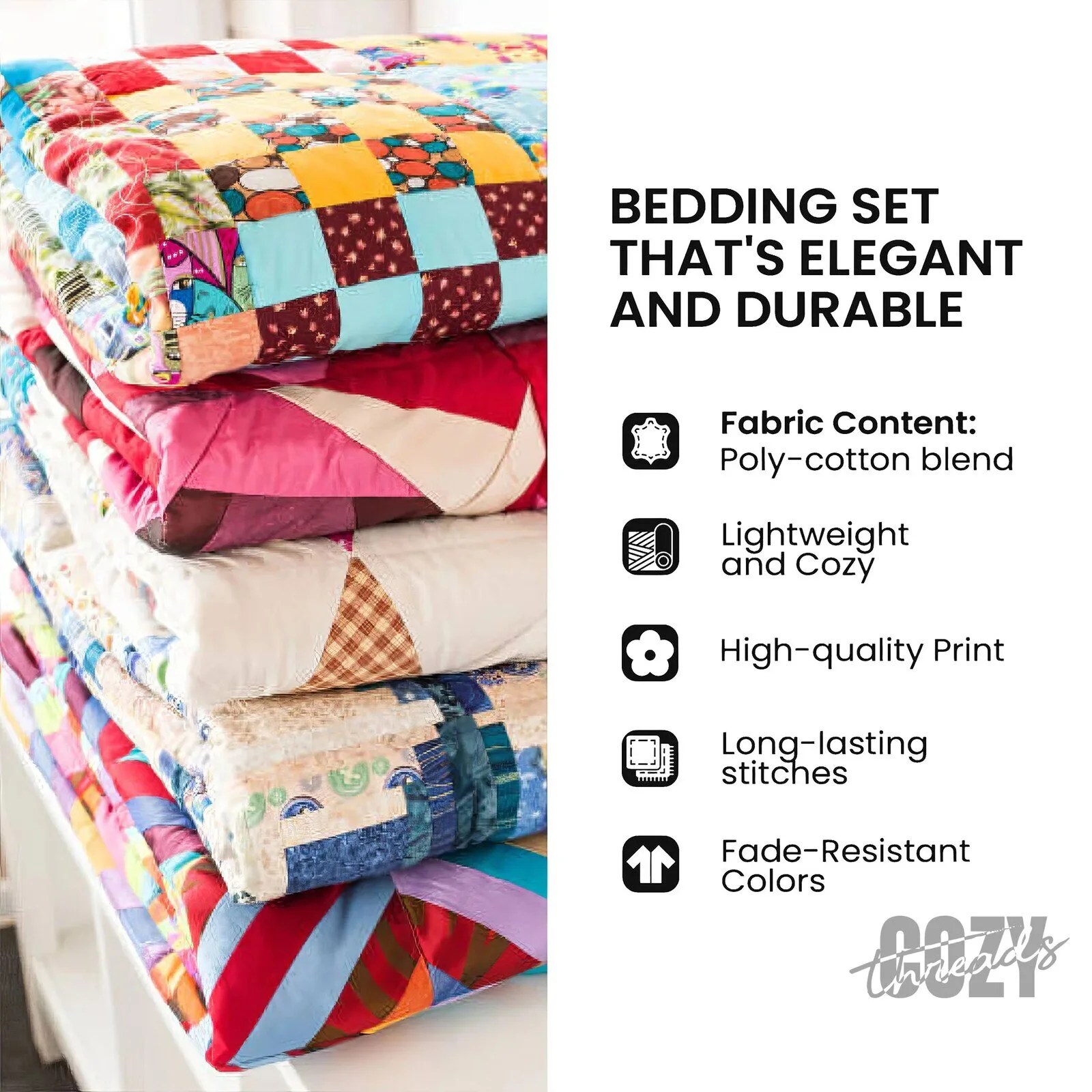 Golden Retriever Dog Patchwork Quilted Bedding Set with Pillow Shams 7 Golden Retriever Dog Patchwork Quilted Bedding Set with Pillow Shams