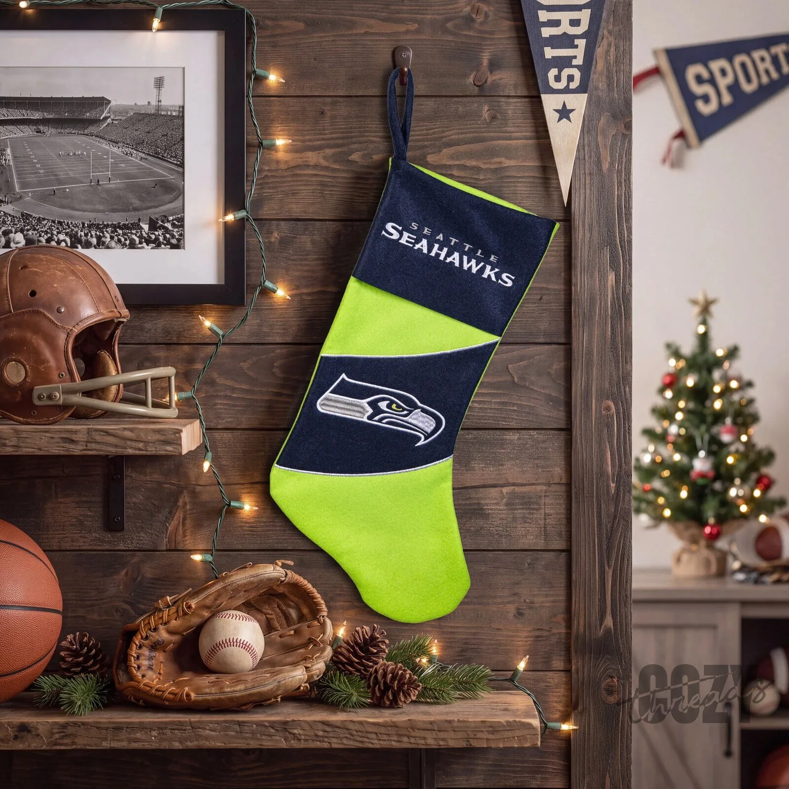 Seattle Seahawks NFL Football Team Logo Christmas Stocking