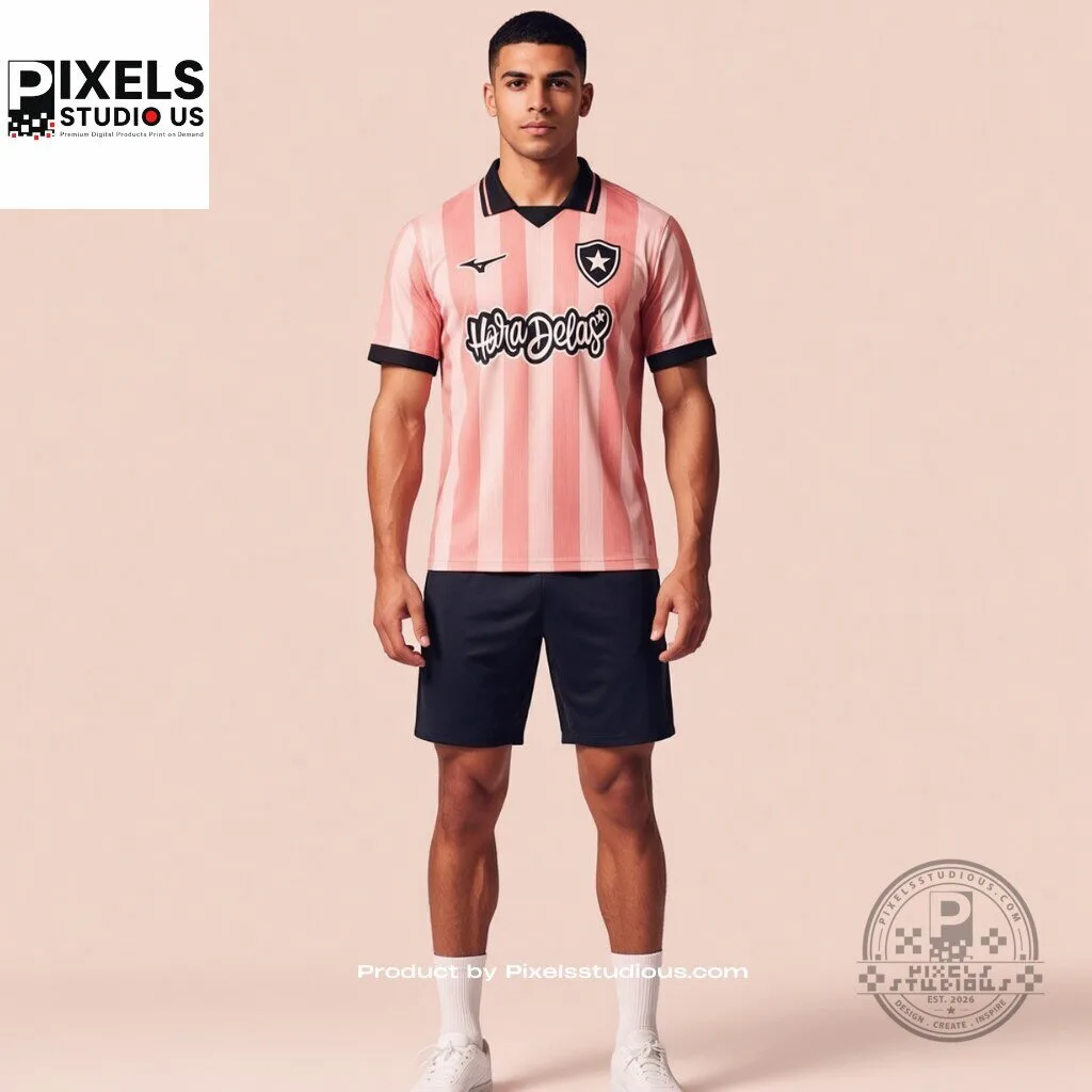 Botafogo 2026/27 Fourth Pink October Jersey 9 Botafogo 2026/27 Fourth Pink October Jersey 3D shirt or sports jersey with all-over print design