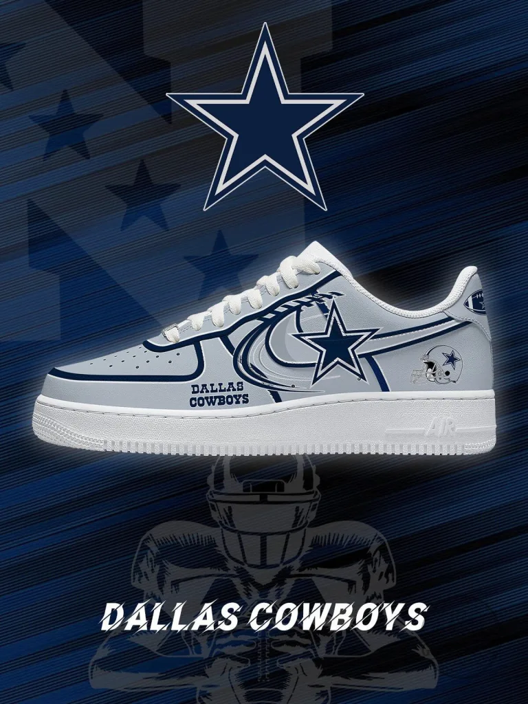 Dallas Cowboys Star Logo Custom Football Team Fan Shoes
