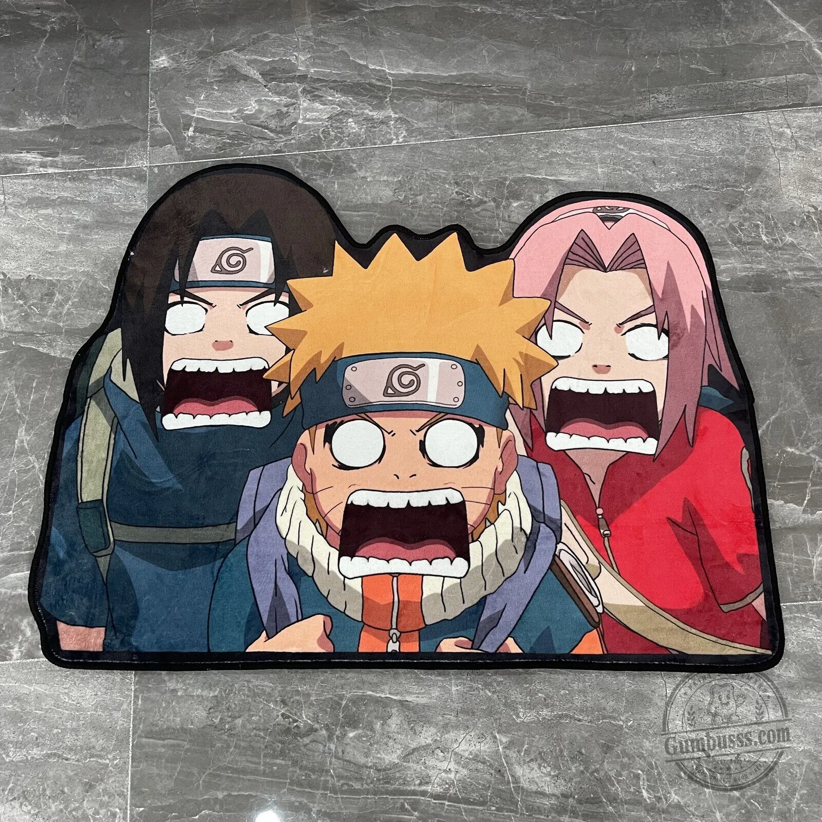 Naruto Uzumaki Team 7 Screaming Anime Manga Area Rug 1 Naruto Uzumaki Team 7 Screaming Anime Manga Area Rug