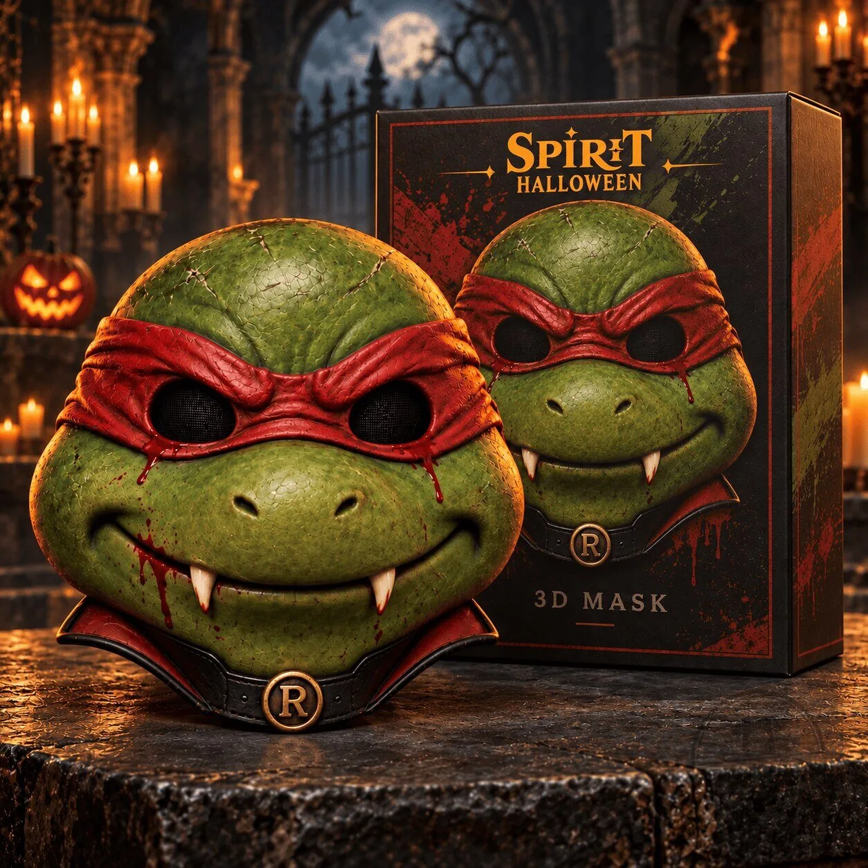 Spirit Halloween Teenage Mutant Ninja Turtles Raphael Vampire Mask