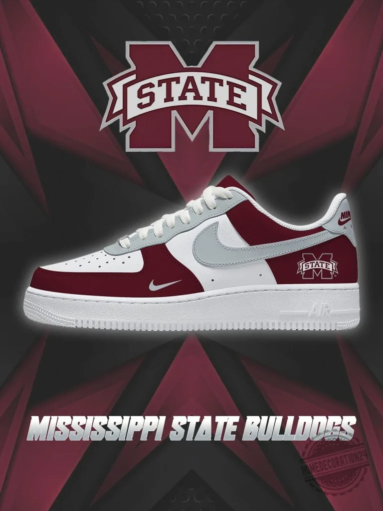 Mississippi State Bulldogs Custom Sneakers NCAA College Sports Fan Shoes 43 Mississippi State Bulldogs Custom Sneakers NCAA College Sports Fan Shoes
