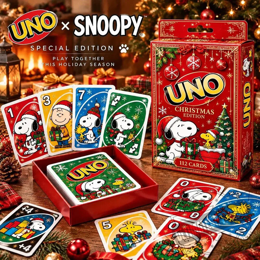 UNO x Snoopy Christmas Special Edition Card Game Gift Set 2026 4 UNO x Snoopy Christmas Special Edition Card Game Gift Set 2026