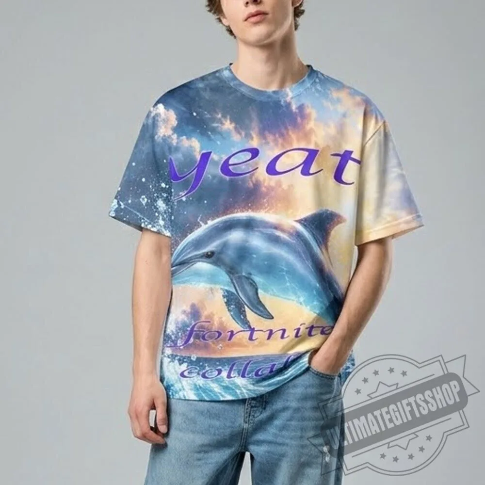 Yeat x Fortnite Collab Dolphin T-shirt 4 Yeat x Fortnite Collab Dolphin T-shirt