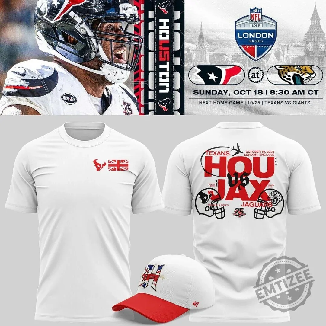 Houston Texans vs Jacksonville Jaguars 2026 London Games Matchup T-Shirt