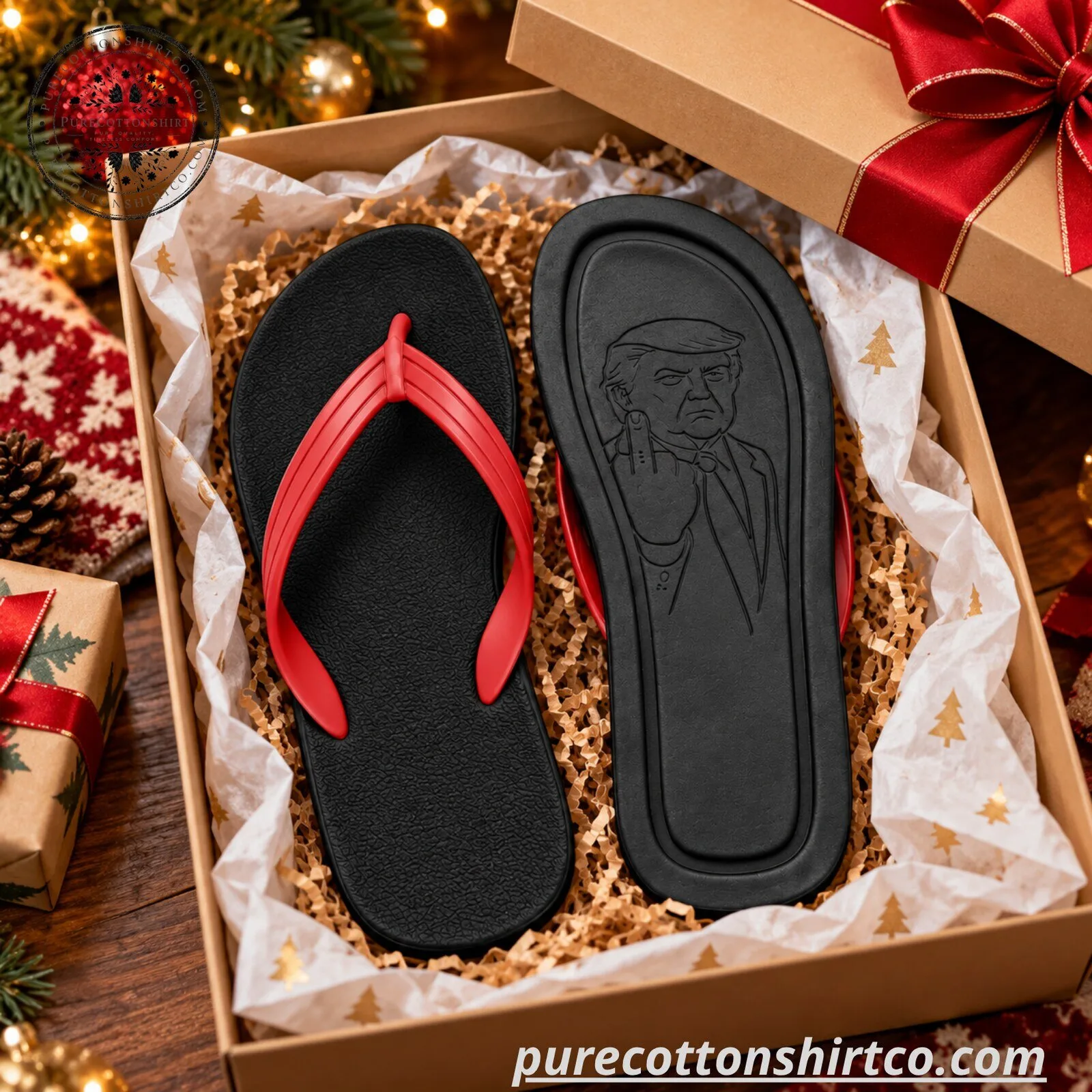 Donald Trump Middle Finger Flip Flops - Funny Political Gag Gift Sandals 4 Donald Trump Middle Finger Flip Flops - Funny Political Gag Gift Sandals