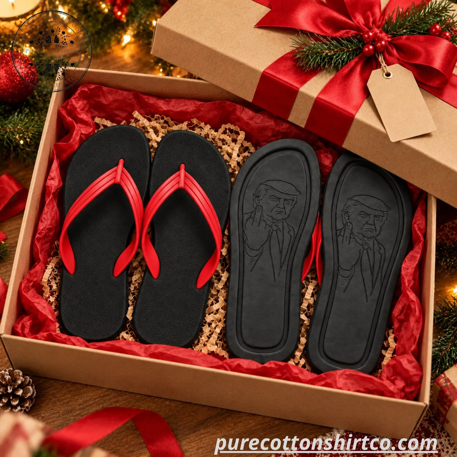 Donald Trump Middle Finger Flip Flops - Funny Political Gag Gift Sandals 7 Donald Trump Middle Finger Flip Flops - Funny Political Gag Gift Sandals