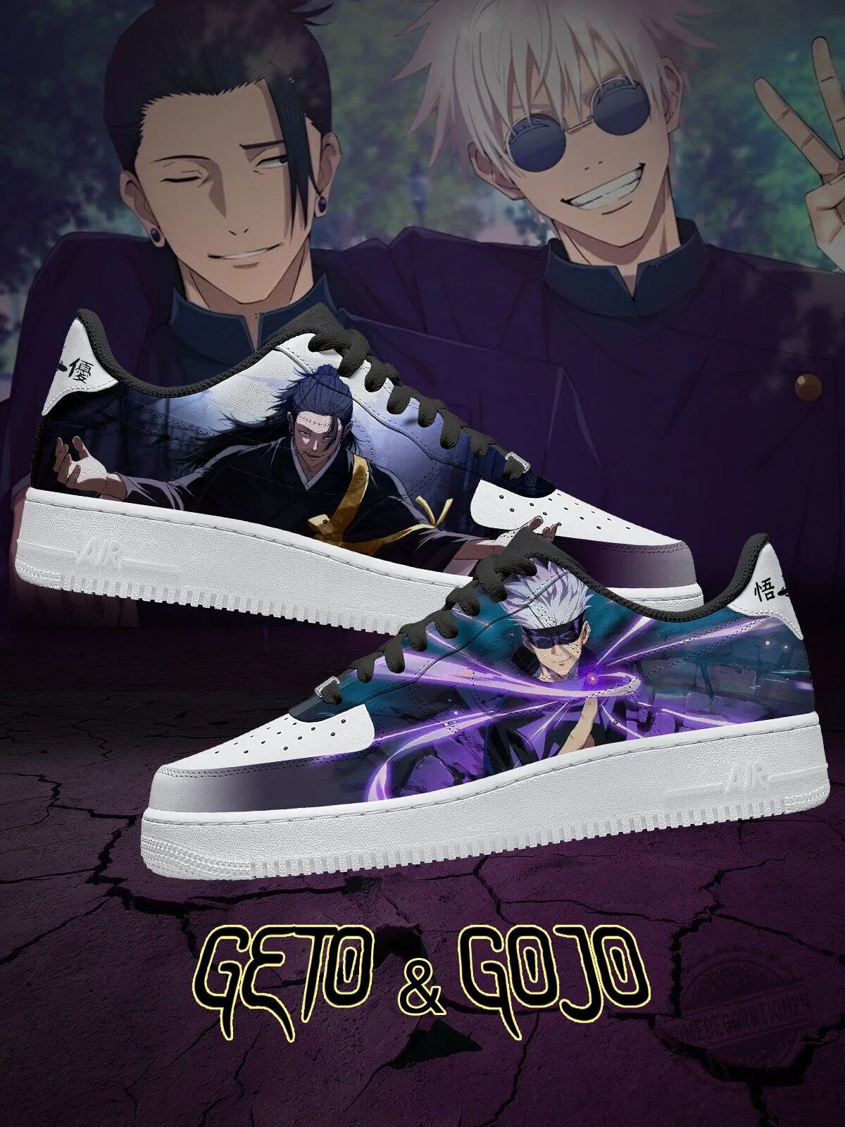 Jujutsu Kaisen Satoru Gojo and Suguru Geto Anime Custom Shoes
