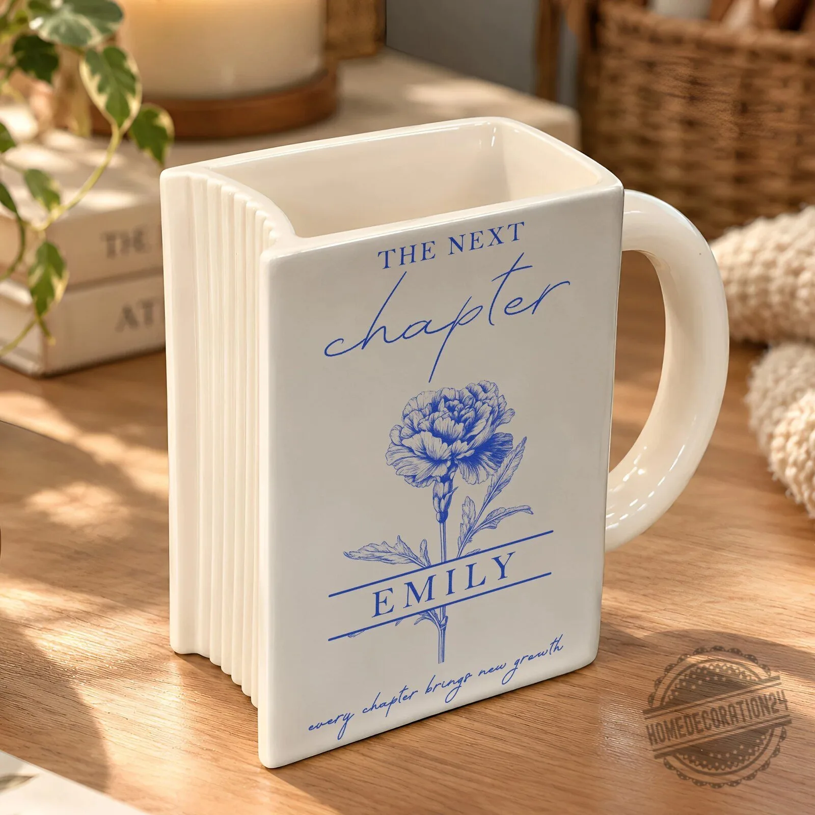 Personalized The Next Chapter Book Lover Mug, Custom Name Floral Coffee Cup 9 Personalized The Next Chapter Book Lover Mug, Custom Name Floral Coffee Cup