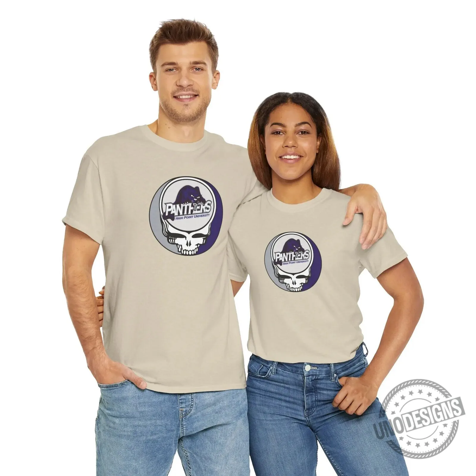 High Point University Panthers Grateful Dead Style Skull Graphic T-Shirt 9 High Point University Panthers Grateful Dead Style Skull Graphic T-Shirt