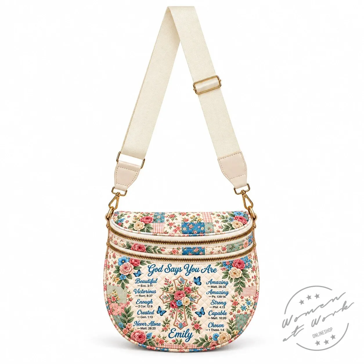 Personalized God Says You Are Christian Quilted Crossbody Bag for Women 14 Personalized God Says You Are Christian Quilted Crossbody Bag for Women