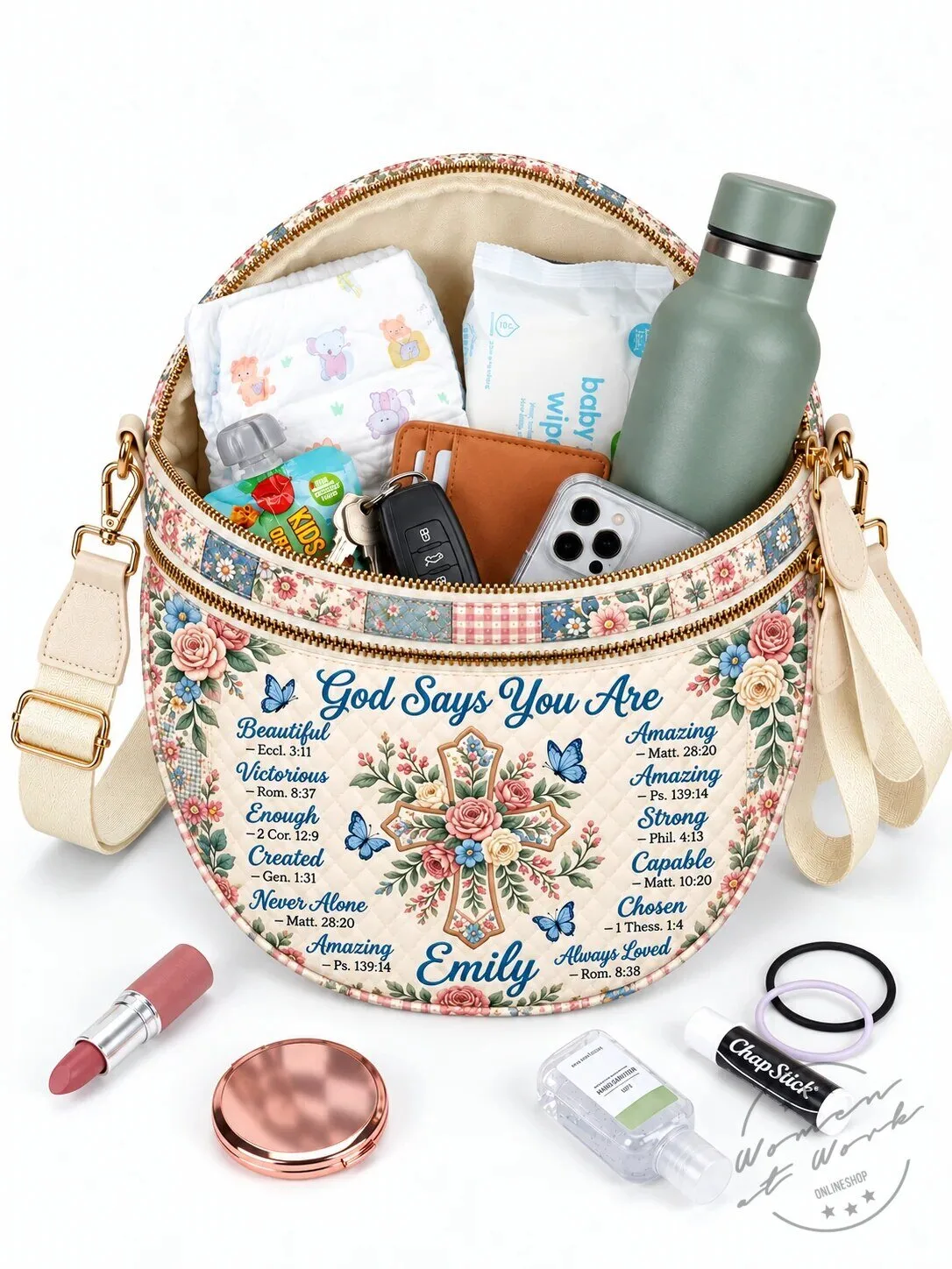 Personalized God Says You Are Christian Quilted Crossbody Bag for Women 18 Personalized God Says You Are Christian Quilted Crossbody Bag for Women