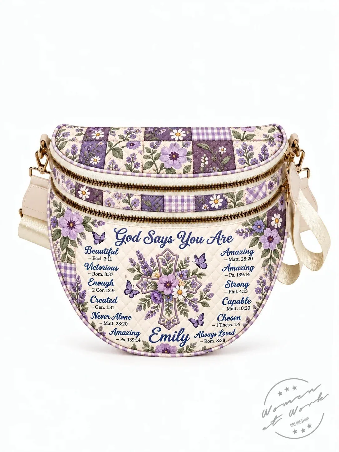 Personalized God Says You Are Christian Quilted Crossbody Bag for Women 21 Personalized God Says You Are Christian Quilted Crossbody Bag for Women