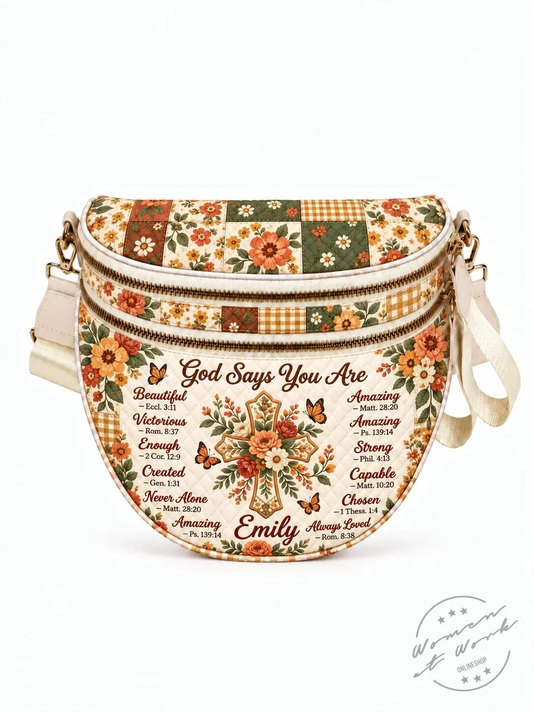 Personalized God Says You Are Christian Quilted Crossbody Bag for Women 22 Personalized God Says You Are Christian Quilted Crossbody Bag for Women