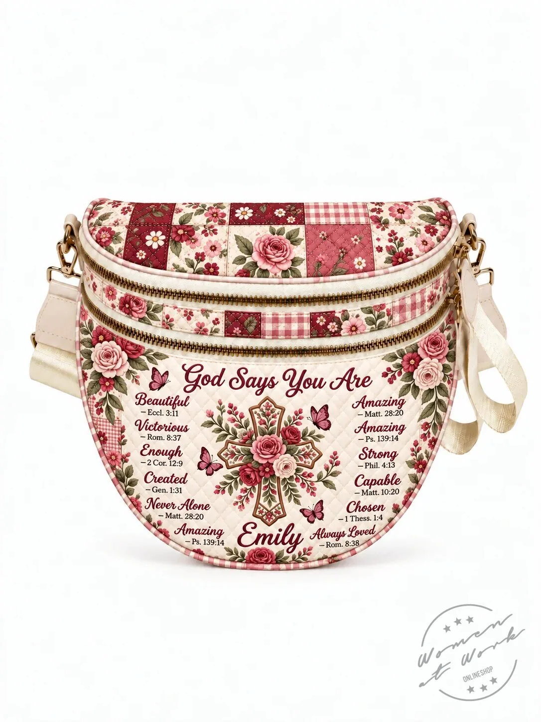 Personalized God Says You Are Christian Quilted Crossbody Bag for Women 24 Personalized God Says You Are Christian Quilted Crossbody Bag for Women