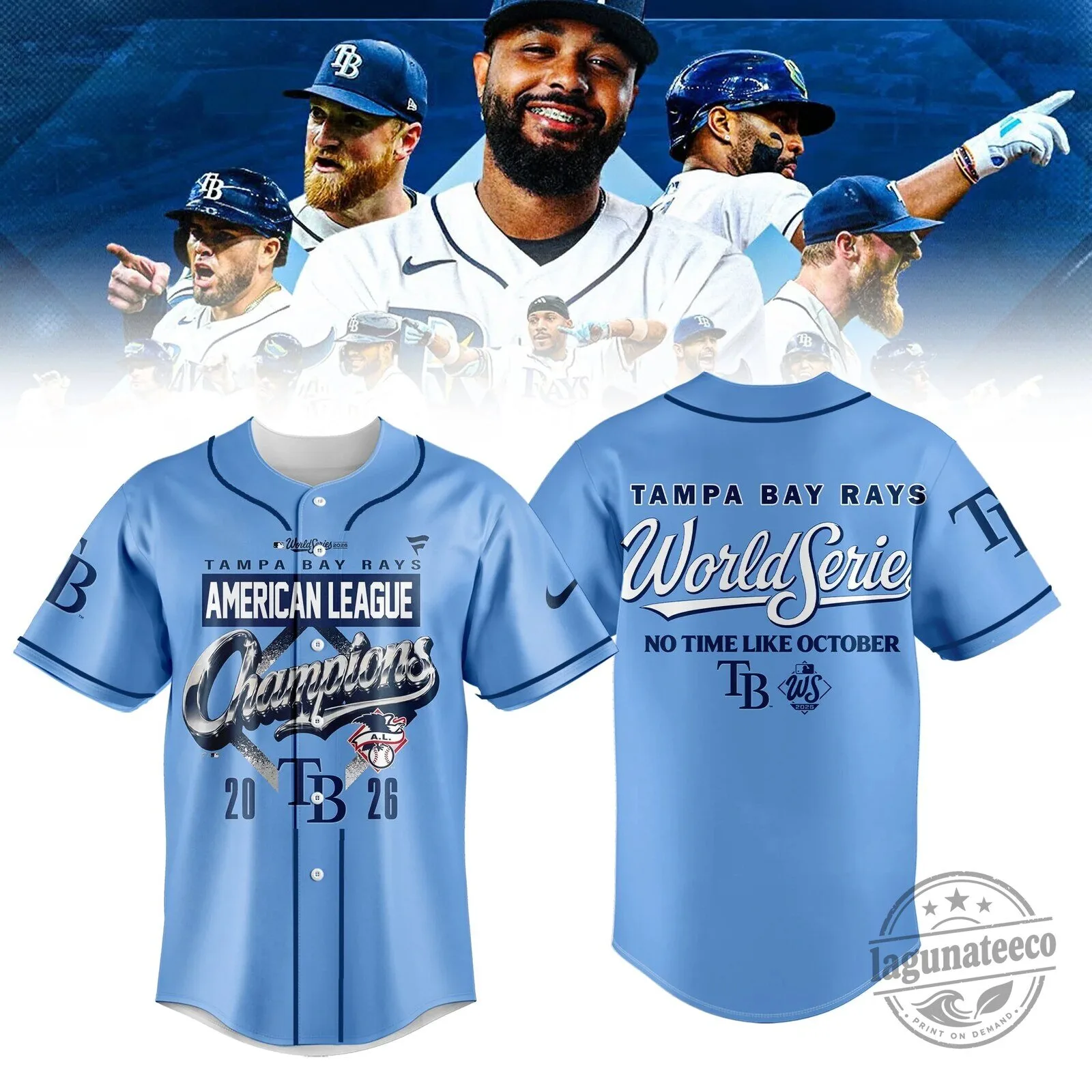 2026 American League Champion Baseball Jersey for Tampa Bay Rays - World Series Edition