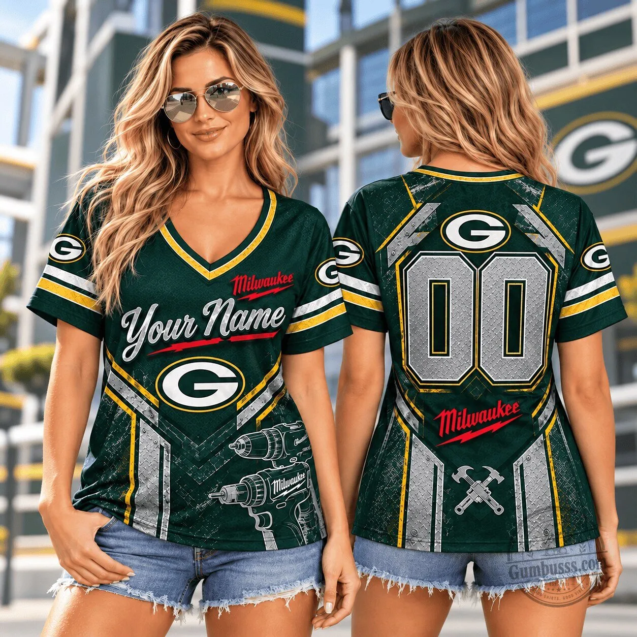 Green Bay Packers Personalized Name and Number Milwaukee Football Jersey 1 Green Bay Packers Personalized Name and Number Milwaukee Football Jersey