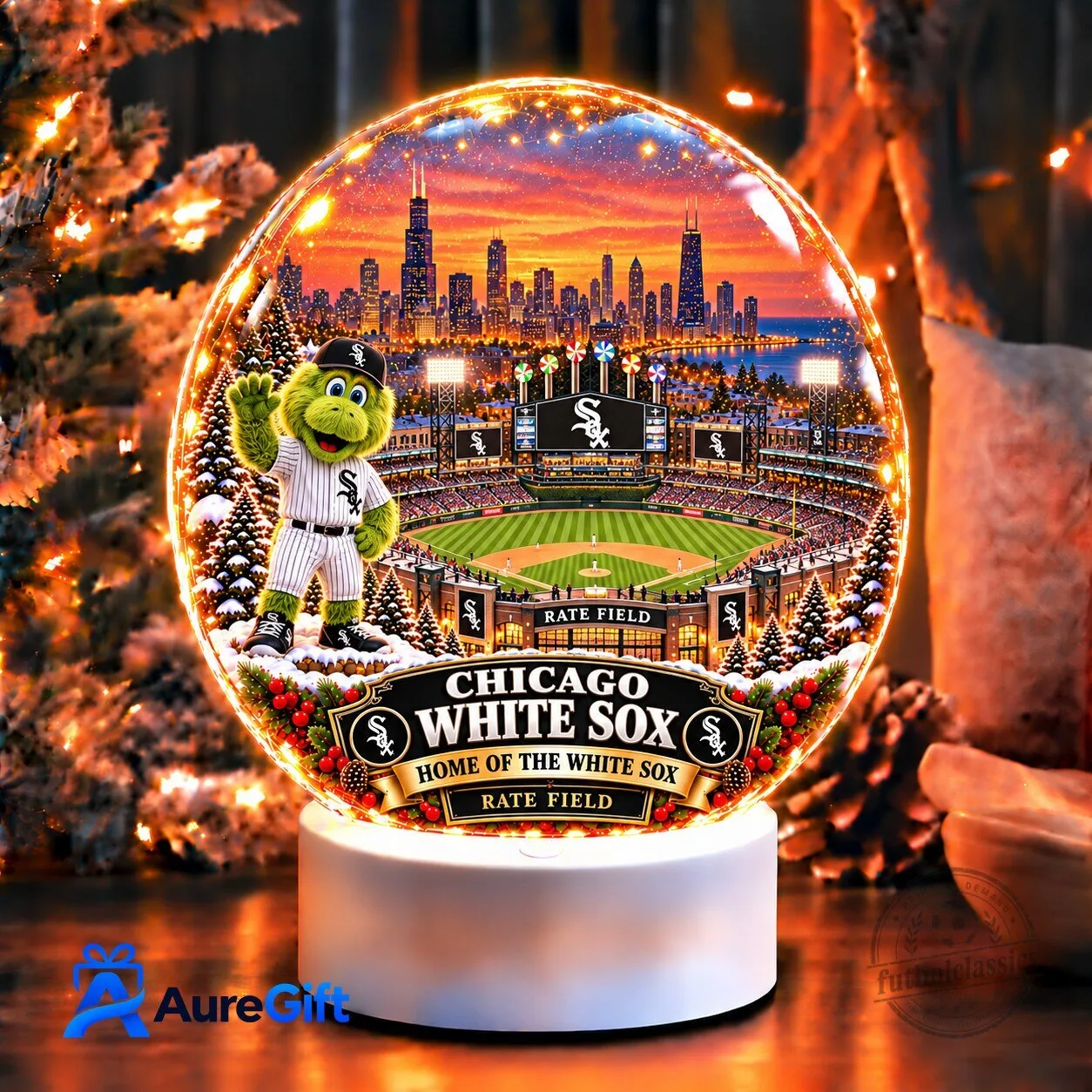 Chicago White Sox Baseball Team Rate Field Stadium Acrylic Night Light