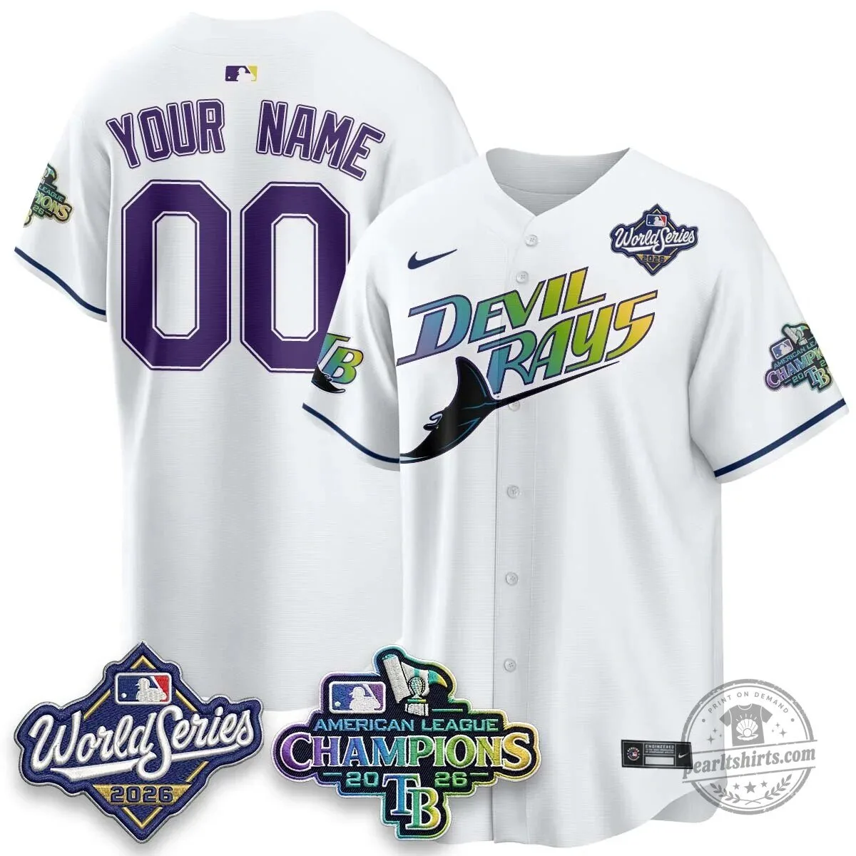 2026 World Series Champions Jersey for Tampa Bay Devil Rays