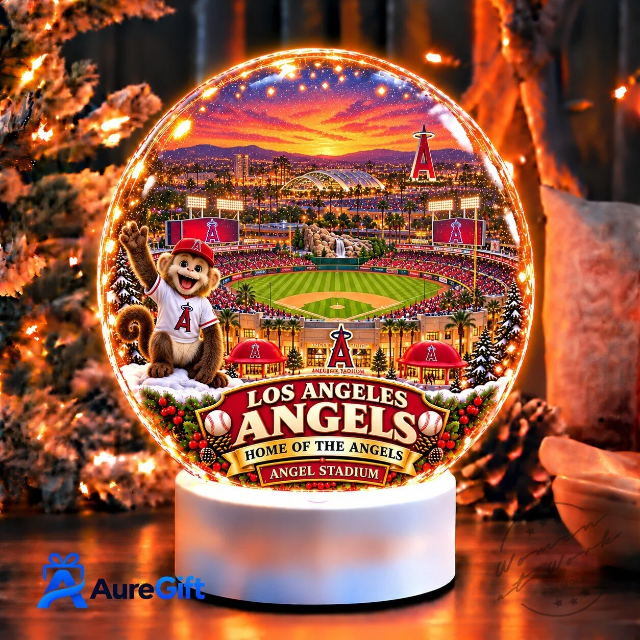 Los Angeles Angels Baseball Stadium Home of the Angels Angel Stadium Night Light