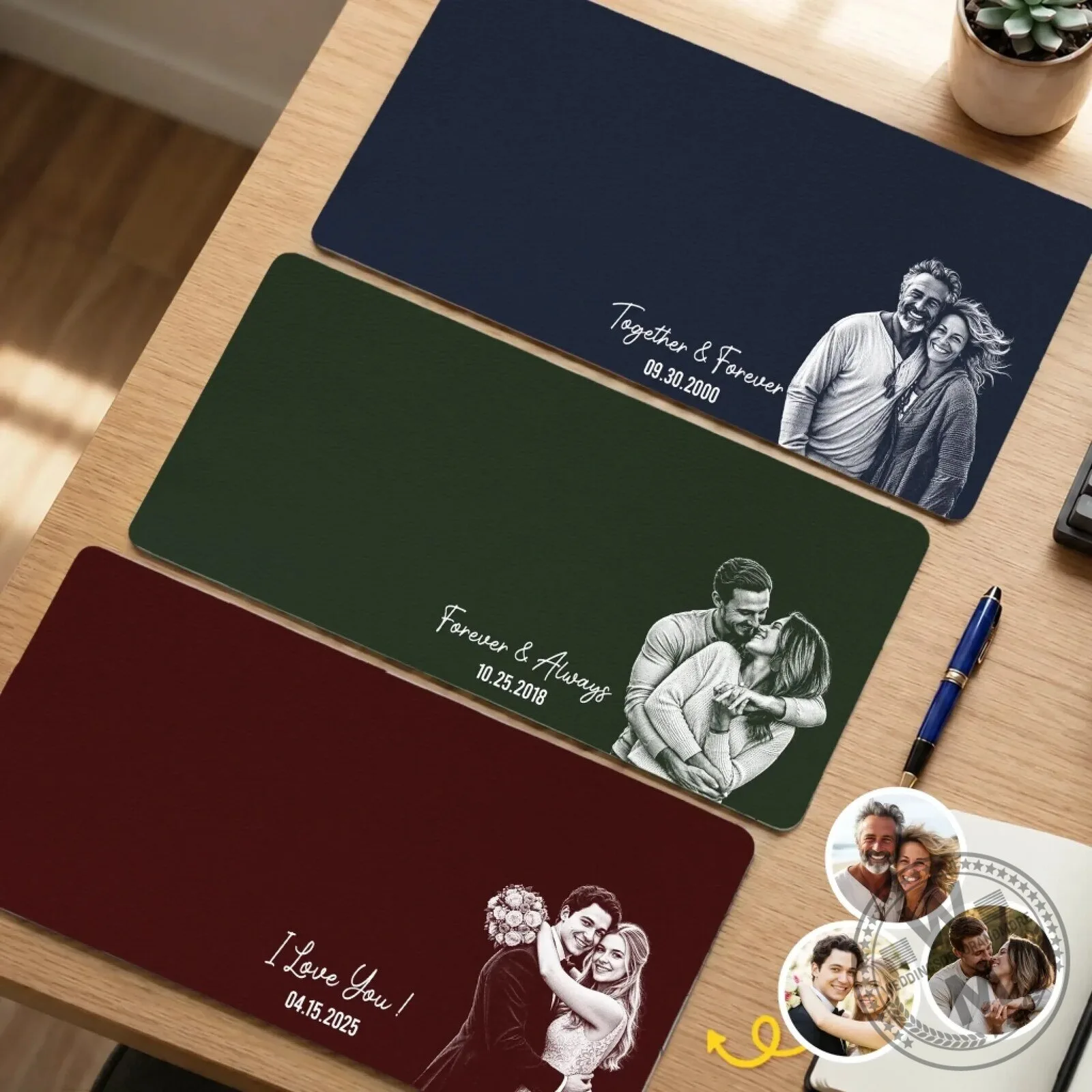 Personalized Photo Couple Anniversary Gift Desk Mat 9 Personalized Photo Couple Anniversary Gift Desk Mat