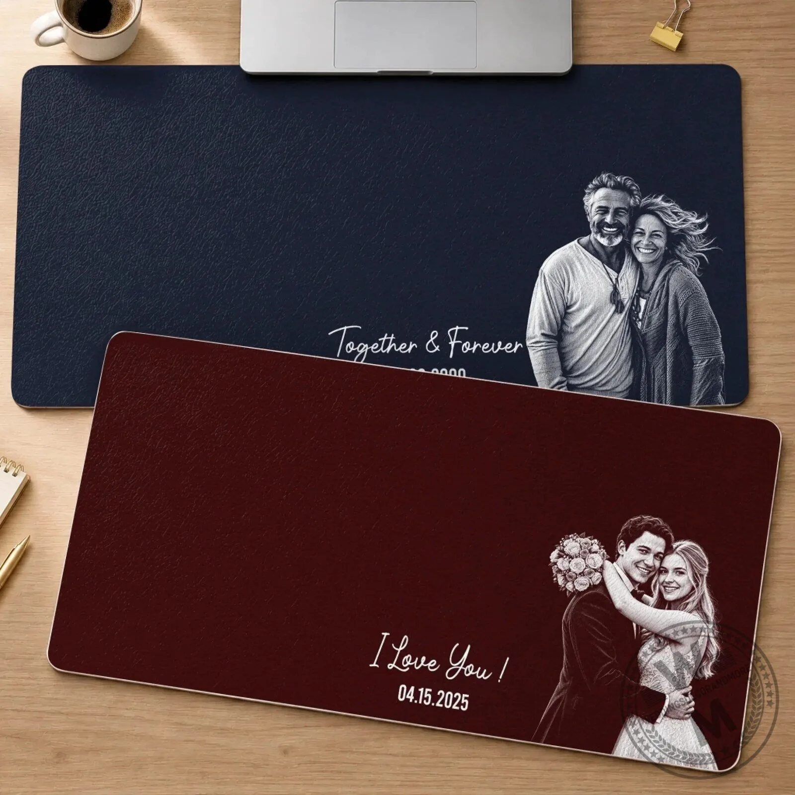 Personalized Photo Couple Anniversary Gift Desk Mat 13 Personalized Photo Couple Anniversary Gift Desk Mat