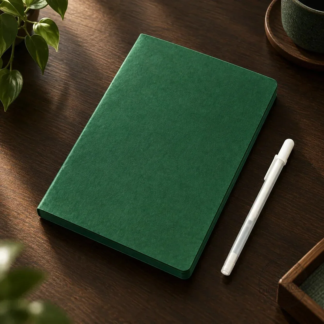 Deep Green Blank Journal with White Gel Pen, 198 Pages, 120gsm Paper 12 Deep Green Blank Journal with White Gel Pen, 198 Pages, 120gsm Paper