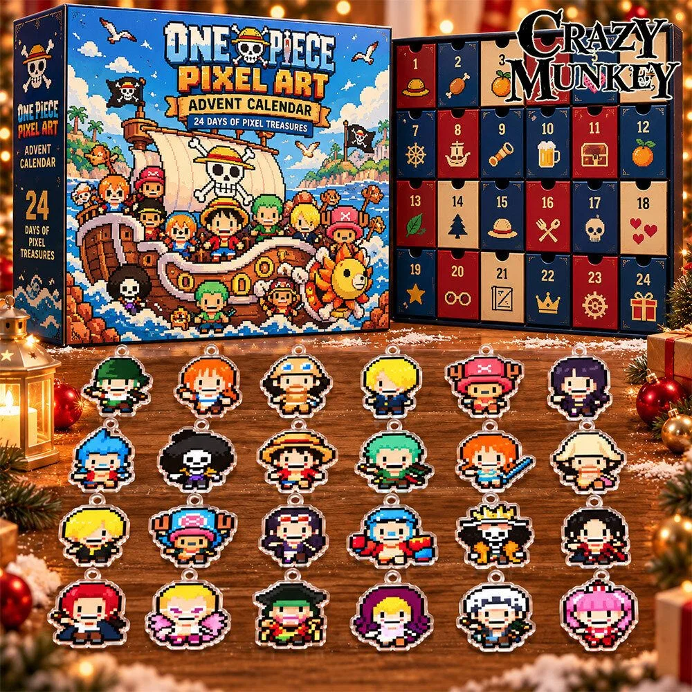 One Piece Straw Hat Pirates Pixel Art Advent Calendar | Collectibles