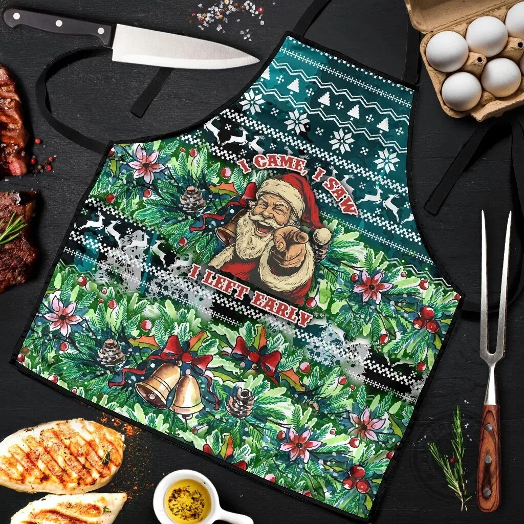 Funny Santa Claus Christmas Holiday Apron 7 Funny Santa Claus Christmas Holiday Apron
