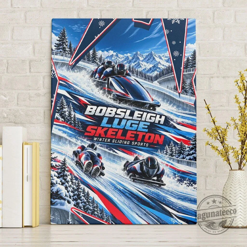 Winter Sliding Sports Bobsleigh Luge Skeleton Canvas Wall Art 7 Winter Sliding Sports Bobsleigh Luge Skeleton Canvas Wall Art