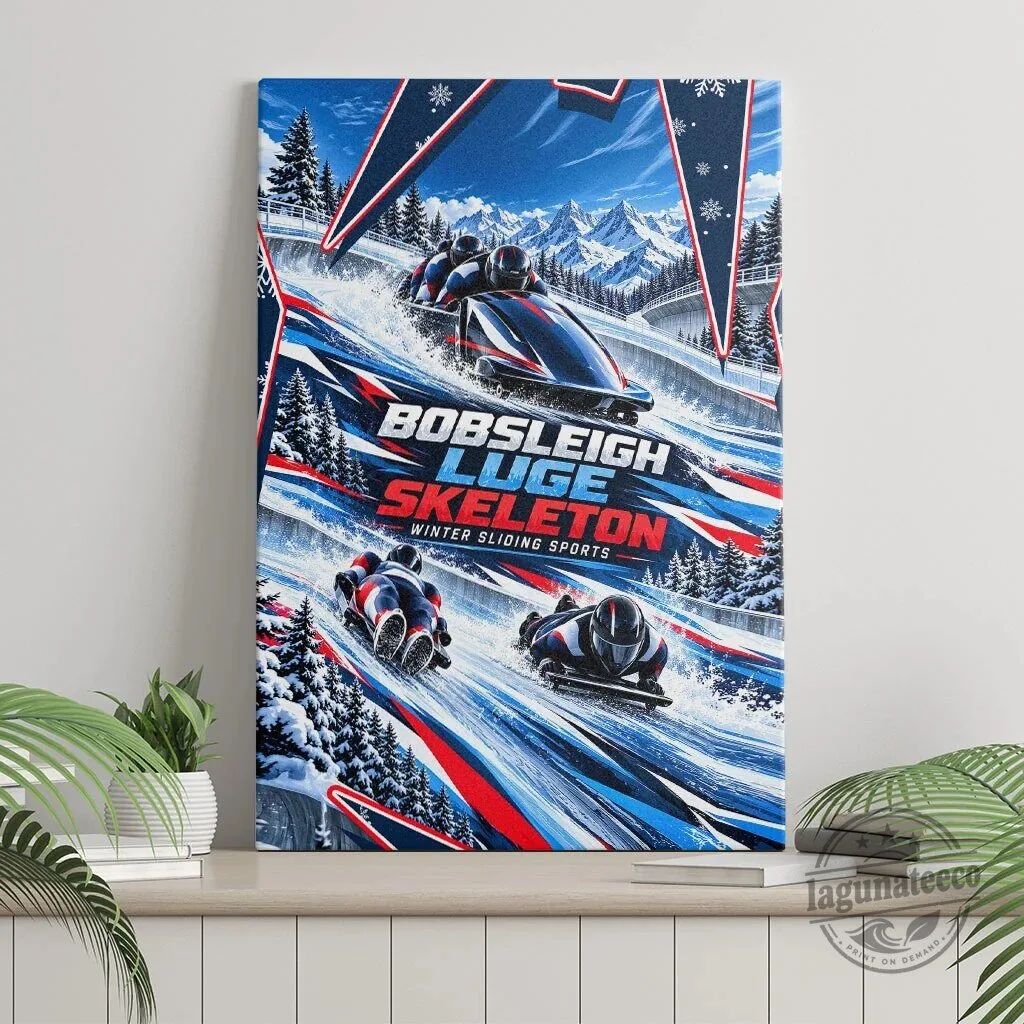 Winter Sliding Sports Bobsleigh Luge Skeleton Canvas Wall Art 8 Winter Sliding Sports Bobsleigh Luge Skeleton Canvas Wall Art