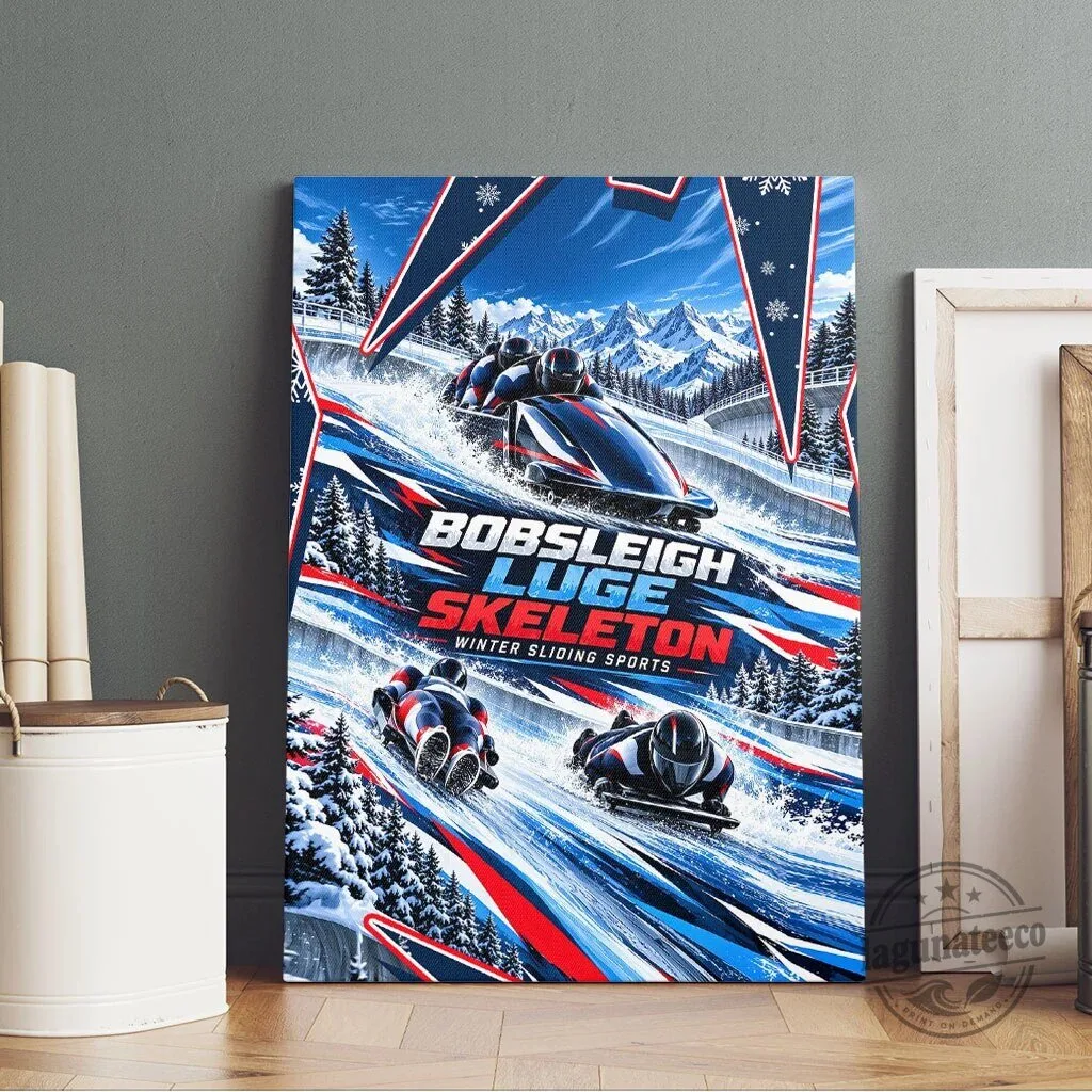 Winter Sliding Sports Bobsleigh Luge Skeleton Canvas Wall Art 11 Winter Sliding Sports Bobsleigh Luge Skeleton Canvas Wall Art