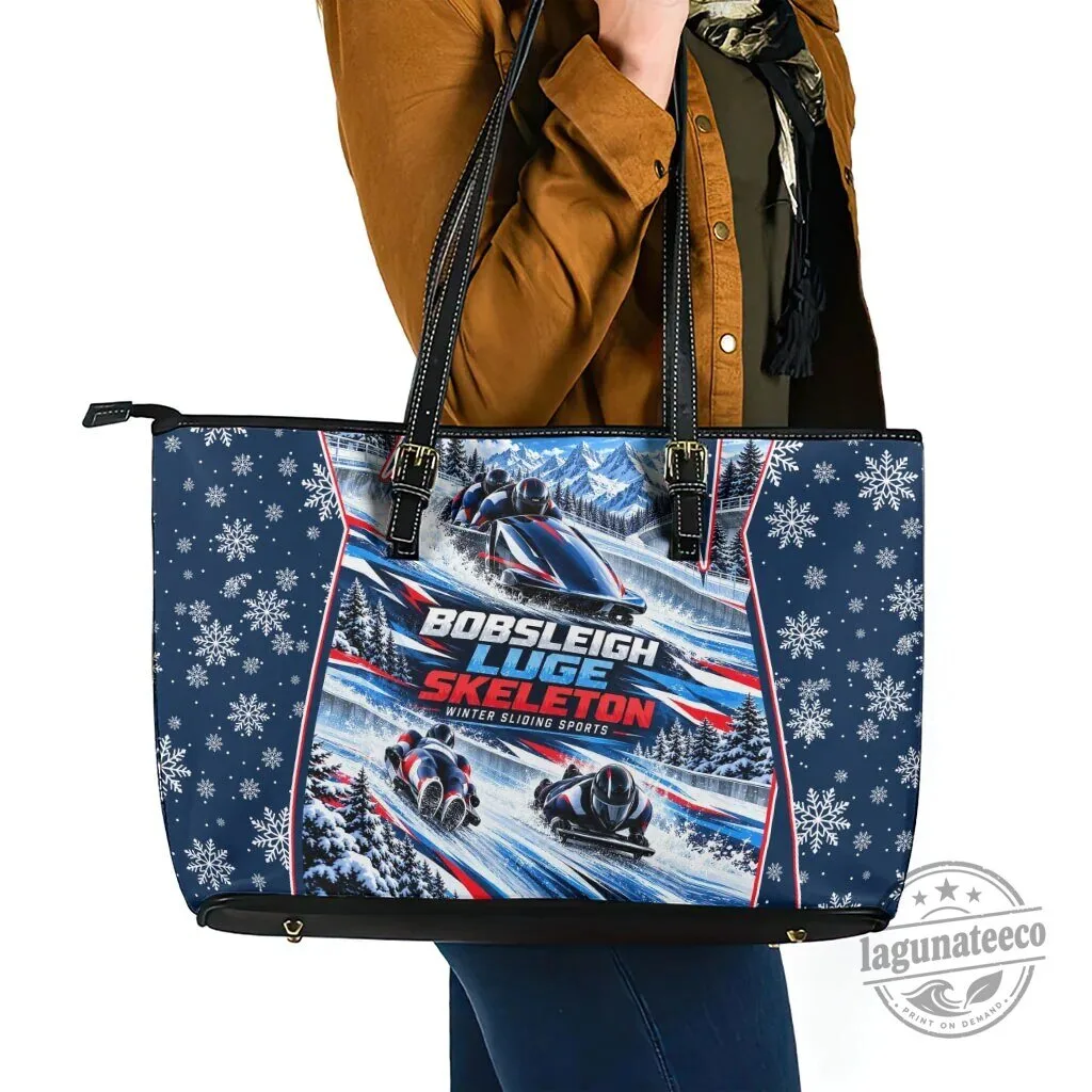 Winter Sliding Sports Bobsleigh Luge Skeleton Tote Bag 7 Winter Sliding Sports Bobsleigh Luge Skeleton Tote Bag