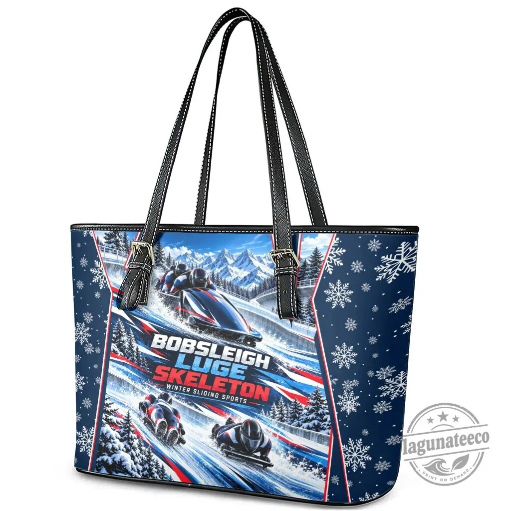 Winter Sliding Sports Bobsleigh Luge Skeleton Tote Bag 9 Winter Sliding Sports Bobsleigh Luge Skeleton Tote Bag