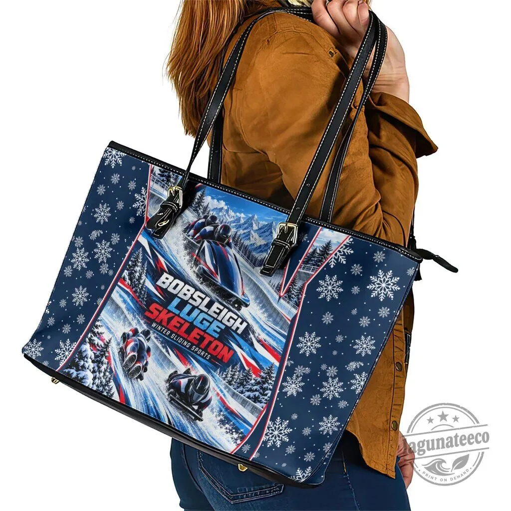 Winter Sliding Sports Bobsleigh Luge Skeleton Tote Bag 11 Winter Sliding Sports Bobsleigh Luge Skeleton Tote Bag