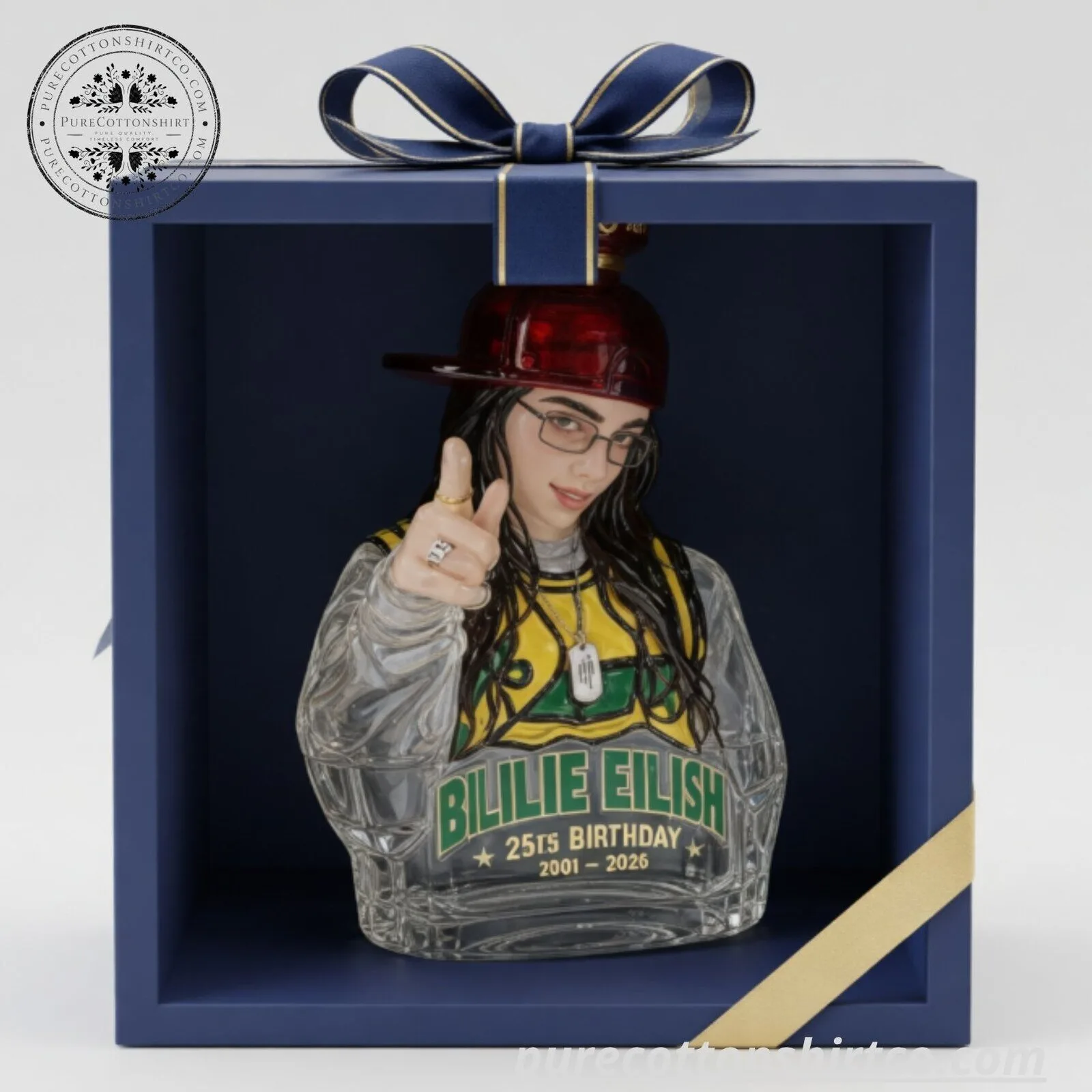Billie Eilish 25th Birthday Decanter - Custom Crystal Glass Whiskey Bottle Gift 9 Billie Eilish 25th Birthday Decanter - Custom Crystal Glass Whiskey Bottle Gift