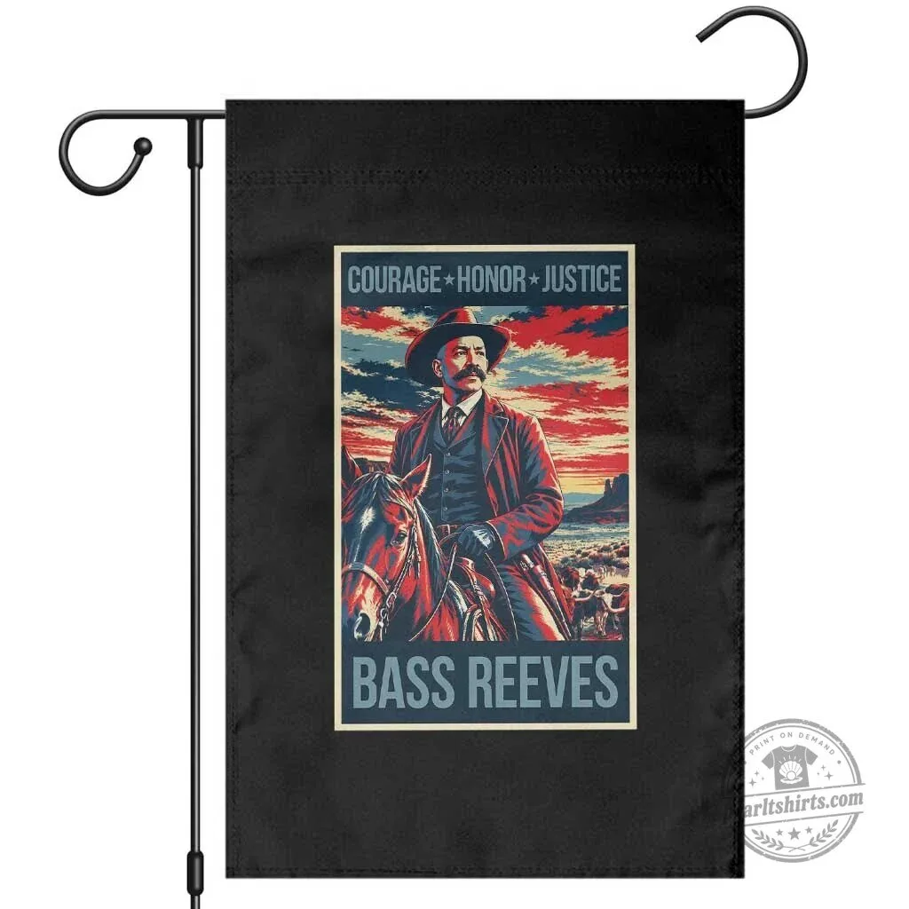 Bass Reeves Courage Honor Justice Wild West Deputy Marshal Garden Flag