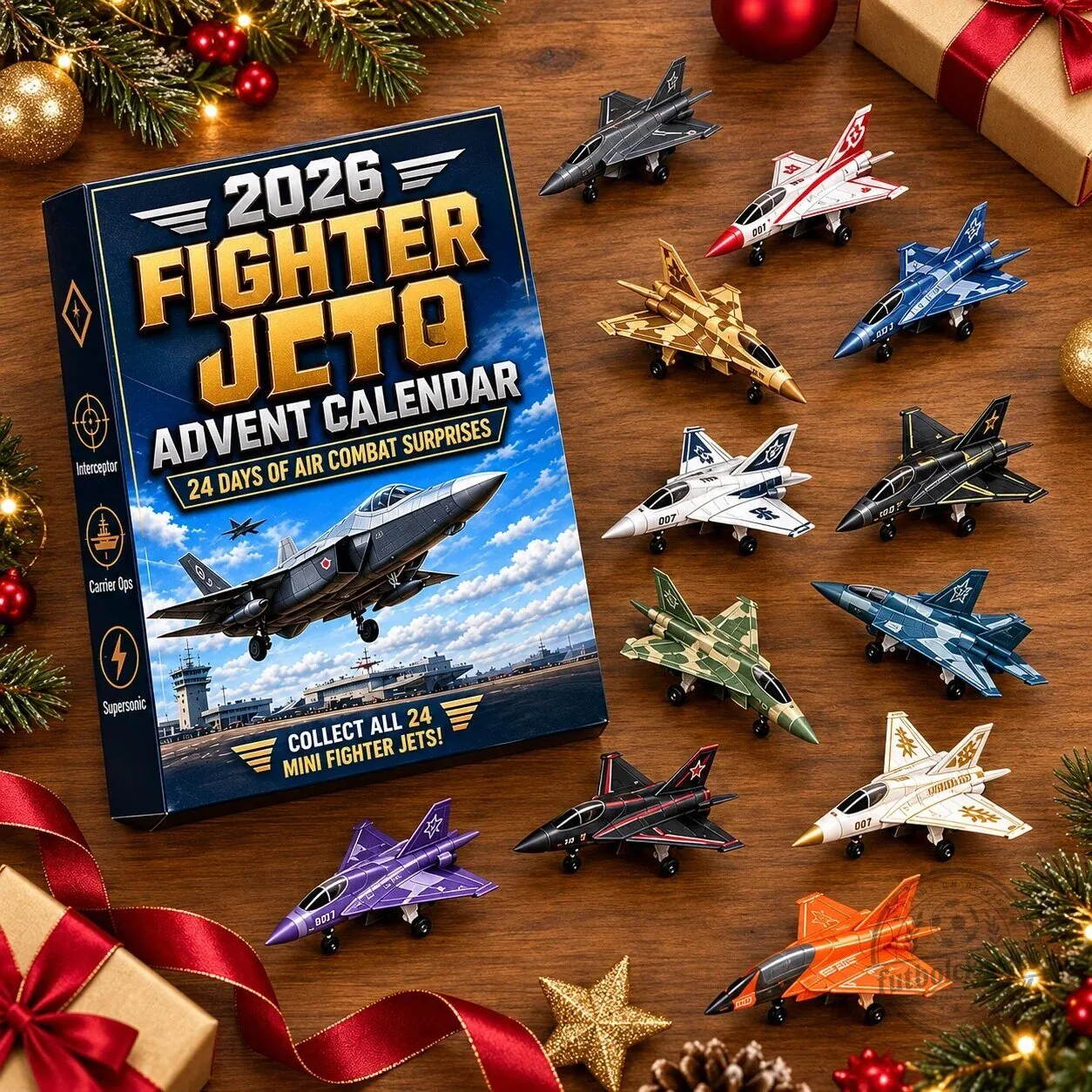 Fighter Jet Advent Calendar 2026 with 24 Mini Aircraft Toys for Christmas Countdown 8 Fighter Jet Advent Calendar 2026 with 24 Mini Aircraft Toys for Christmas Countdown