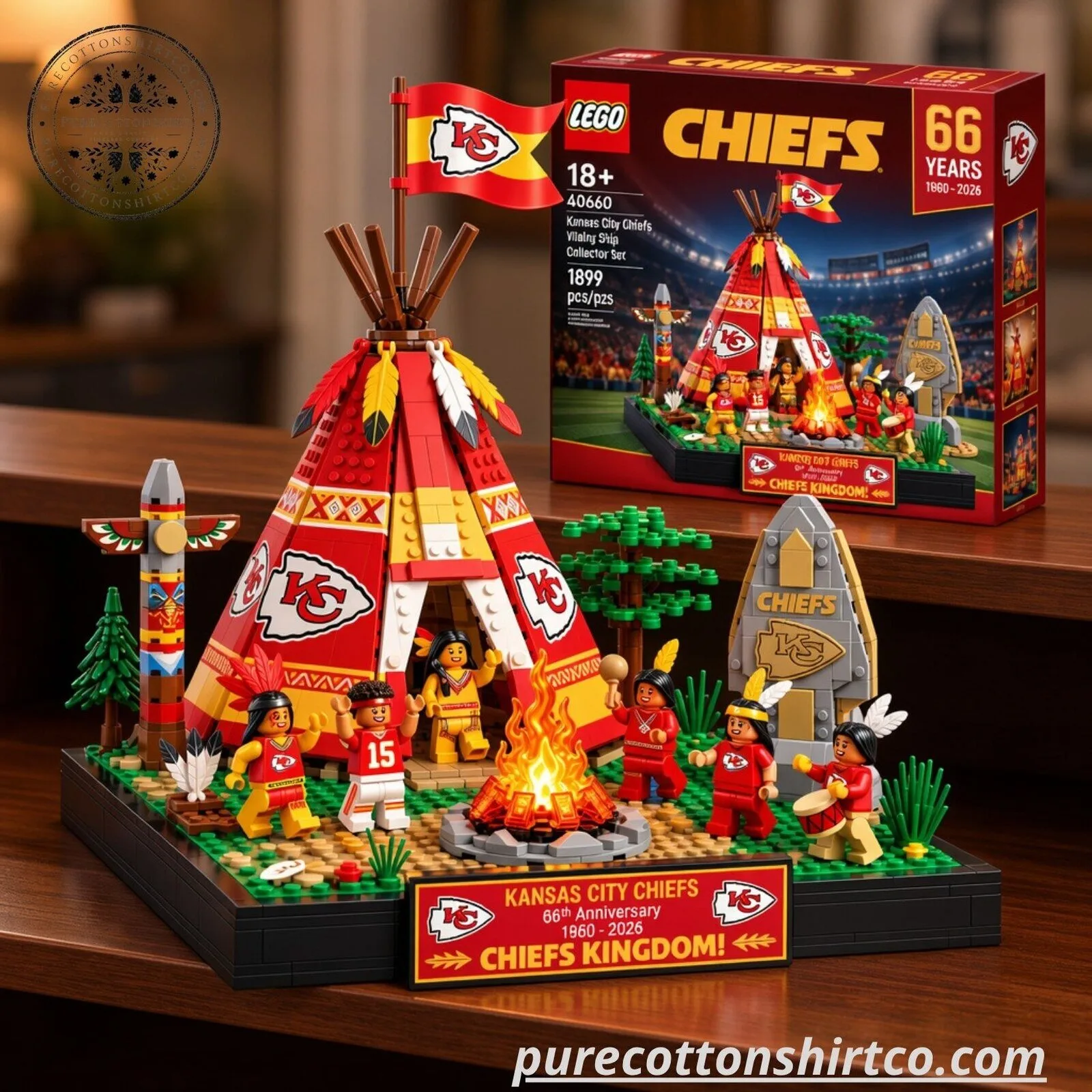 Kansas City Chiefs Kingdom 66 Years Commemorative Teepee Model Kit - Collector's Toy 5 Kansas City Chiefs Kingdom 66 Years Commemorative Teepee Model Kit - Collector