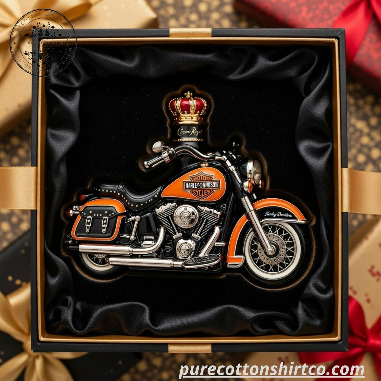 Harley-Davidson x Crown Royal Style Motorcycle Glass Decanter - Biker Gift Idea 5 Harley-Davidson x Crown Royal Style Motorcycle Glass Decanter - Biker Gift Idea
