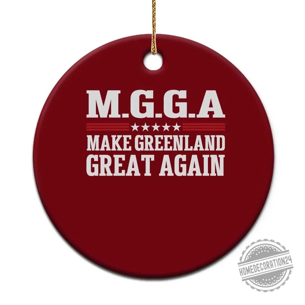 Make Greenland Great Again Parody Patriotic Geographical Round Ceramic Ornament