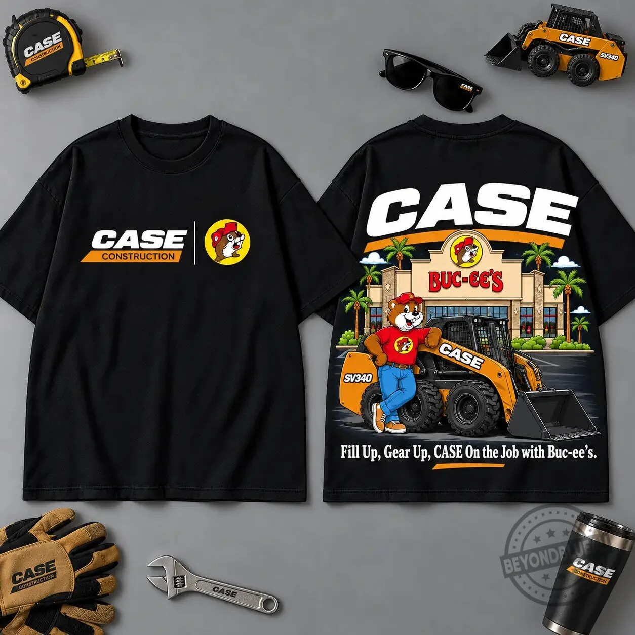 Case IH Construction Buc-ee's Beaver Character Graphic T-Shirt